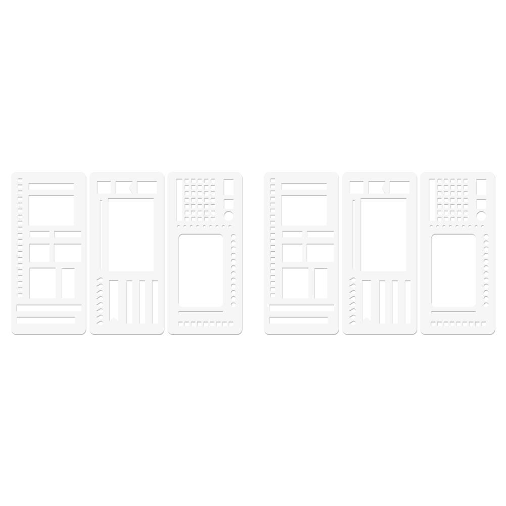 Flexible Record Template with Dot Grid Templates Planner Stencils Drawing Checklist Stencils for Boxes Lines & Daily Planning