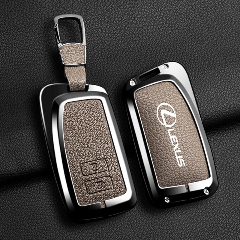Leather Car Key Cover Case Shell for Lexus RX350 NX300 Es300h Rx450h GS300 GX470 IS250 ES350 LX570 GX460 Nx300h Is300h Keyring