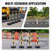 Adjustable Traffic Delineator Post Cones, 4 Pack, Traffic Safety Delineator Barrier with Fillable Base 8FT Chain, for Traffic Control Warning Parking