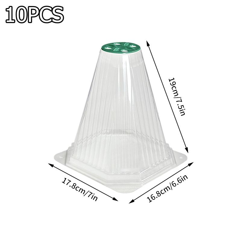 10/20 ks kuželový ochranný kryt na sazenice rostlin, školkařský stan na výsadbu sazenic, opakovaně použitelný proti ptákům, zabraňuje poškození zeleniny šneky