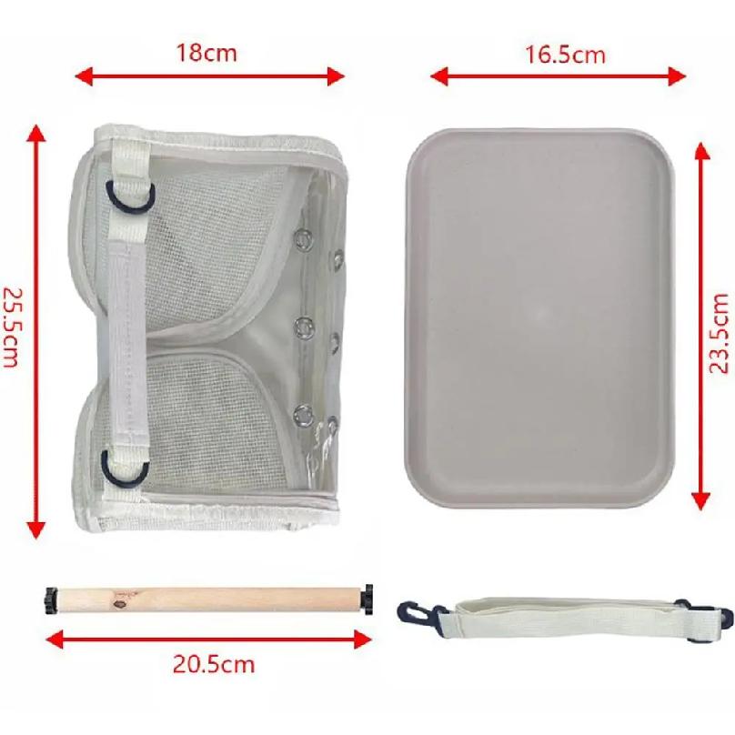 Breathable Foldable Parrot Carrier Bag With Stand And Tray Travel Bag Clear Bird Parrot Transport Cage Outdoor Bird Carrier