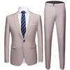 Korean Style Slim Fit Men's Professional Wedding Suit Set