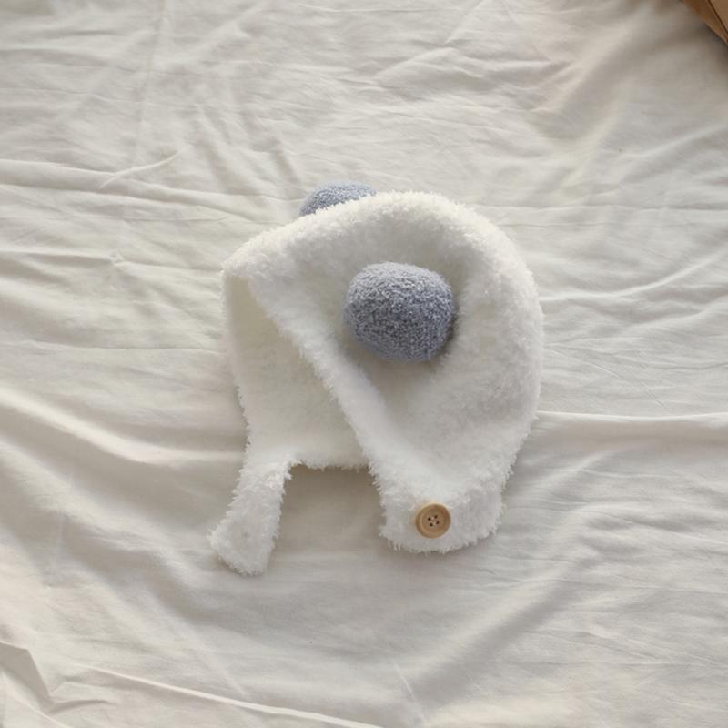 Warm Baby Hat Ear Protection Hats Ball Decoration Comfortable Kids Hats