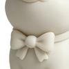 huaqianguhh 3D Printed Cute Bow Tie Pig Figurine, Matte Cream White, Minimalist Animal Decor Statue, Compact Ornament for Desk Bookcase Car Interior,