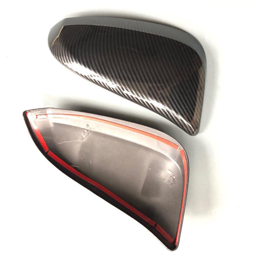 For Toyota Highlander 2014-2019 Rearview Side Mirror Cover Wing Cap Car Exterior Door Rear View Case Trim Auto Carbon Fiber Look