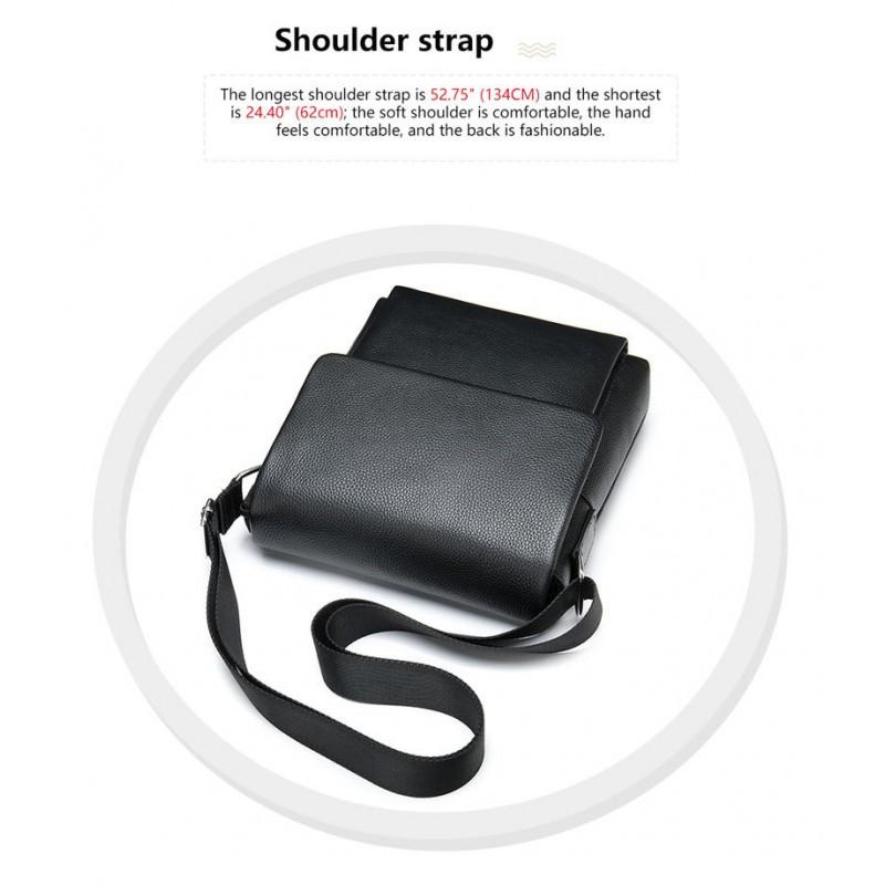 Head Layer Cowhide Men's Shoulder Bag Casual Covered Single Trendy Versatile Commuting
