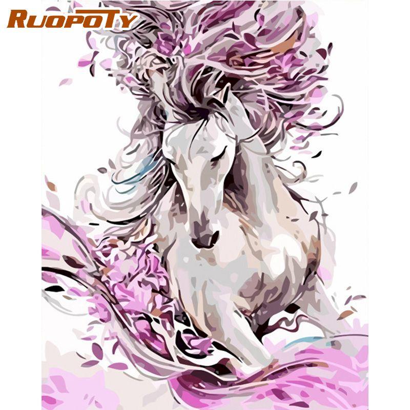 

Ruopoty Безкаркасні Тварини DIY Картина за номерами Акрилова картина Ручний розпис Масляний живопис Настінне полотно для настінного мистецтва 40x50CM