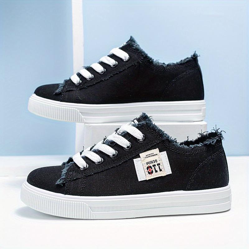 Herbst Neue Canvas Schuhe Damen Kleine Weiße Schuhe Studenten Flache Sohle Sportliche Board Schuhe Mode Vielseitig Weiche Sohle Große Größe Damen Einzelne Schuhe