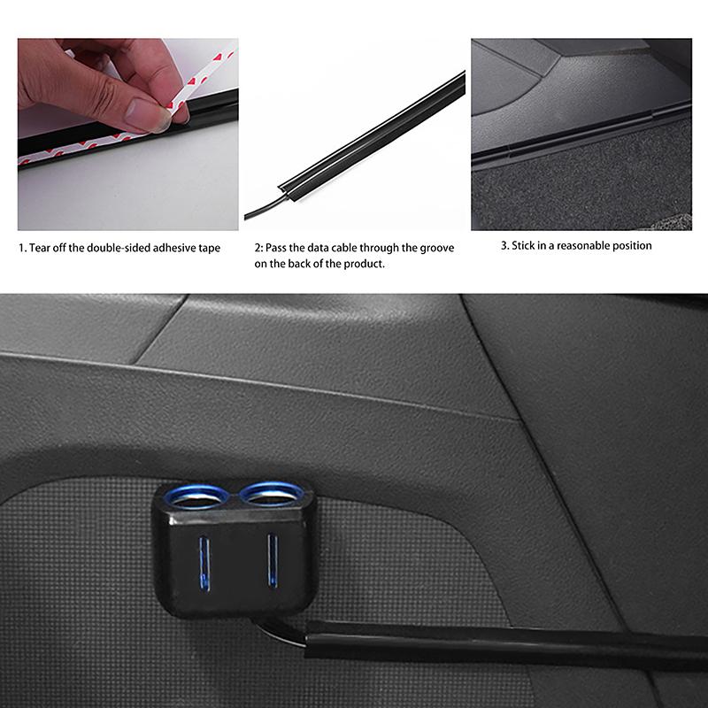 8 st Biltillbehör för skydd av interiörkablar, universella dolda kabelskyddsklämmor, datakabelorganisatörsklämma