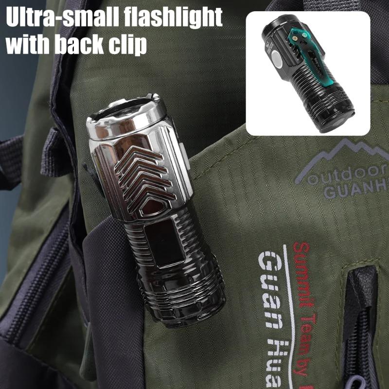 Latarka 3LED Sprzęt Kempingowy Silna Magnetyczna Przenośne Oświetlenie Latarka Zewnętrzna Oślepiająca