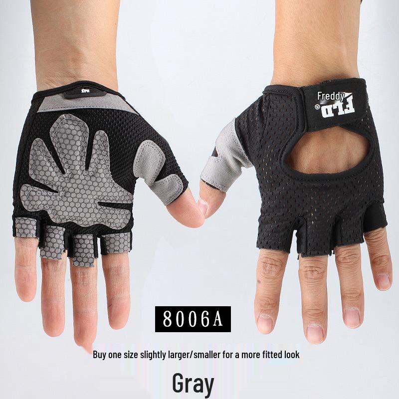 

Дышащие унисекс тренировочные фитнес-перчатки - полупалые, износостойкие, с полым дизайном для летнего велоспорта на открытом воздухе и занятий спортом. XL