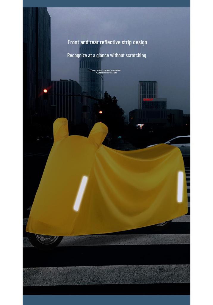 Electric Vehicle Rain & Sun Shield: Windproof, Dustproof, Full Motorcycle & Car Cover