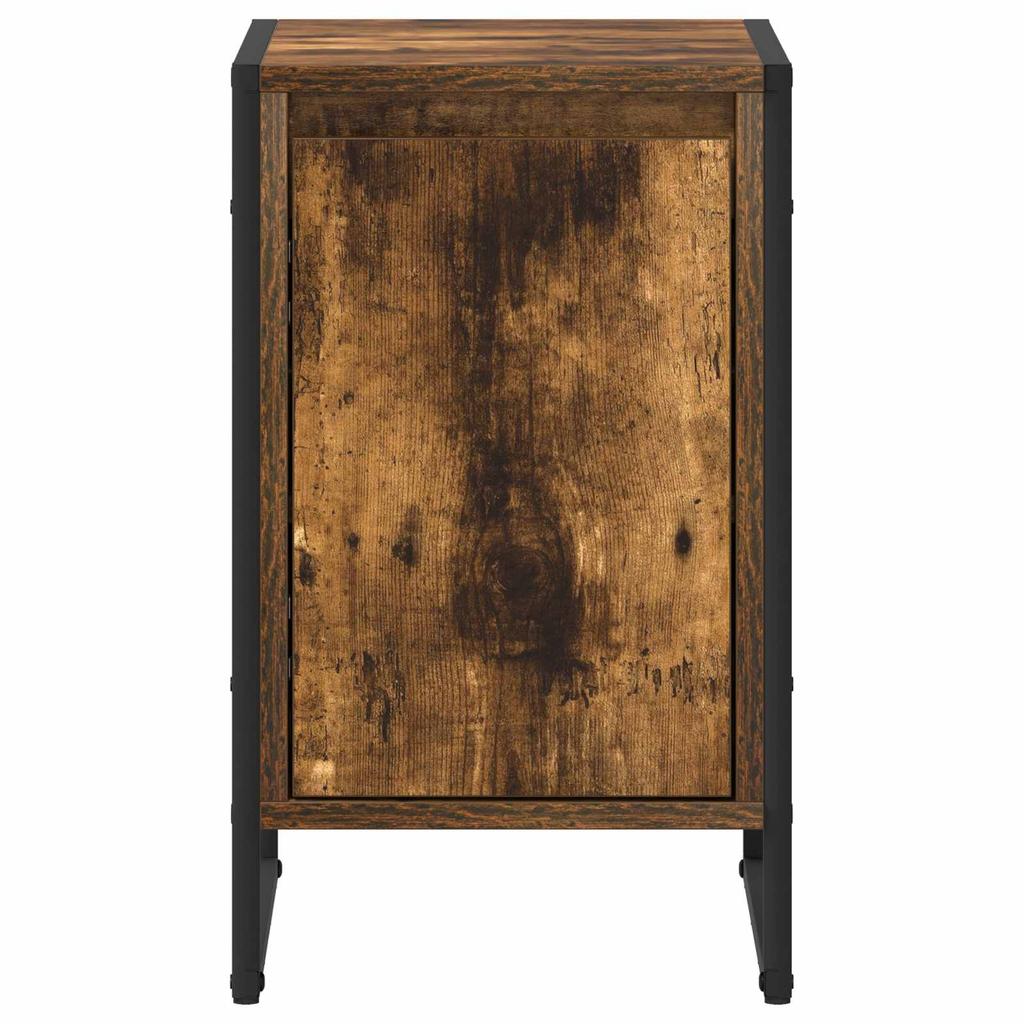 Nightstand Smoked Oak 39.5 X 30 X 50 Cm Particleboard