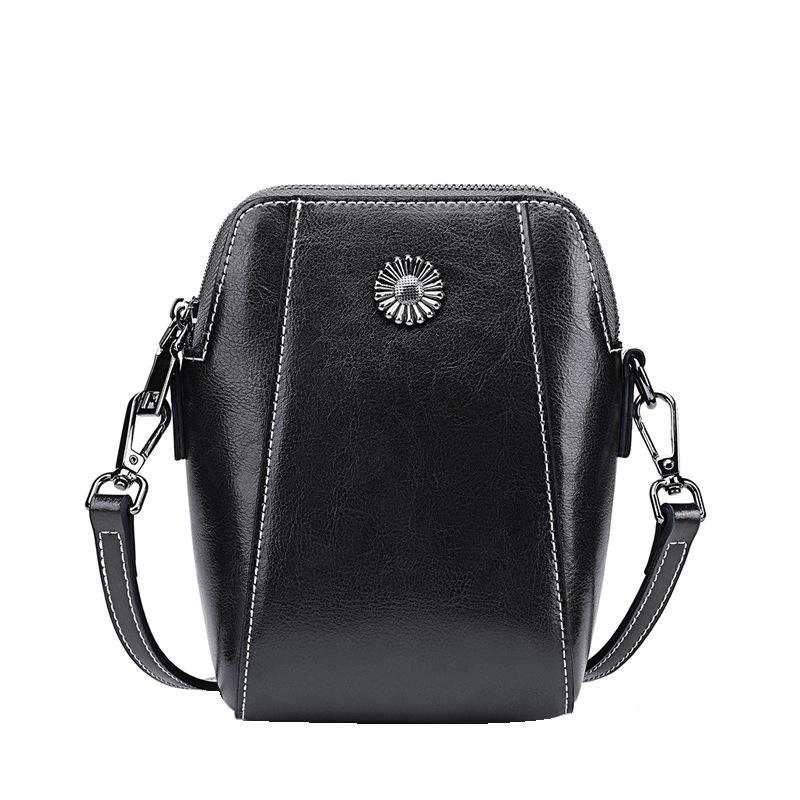 2025 Women's Genuine Leather Crossbody Phone Bag - Versatile High-End Shoulder & Commuter Style