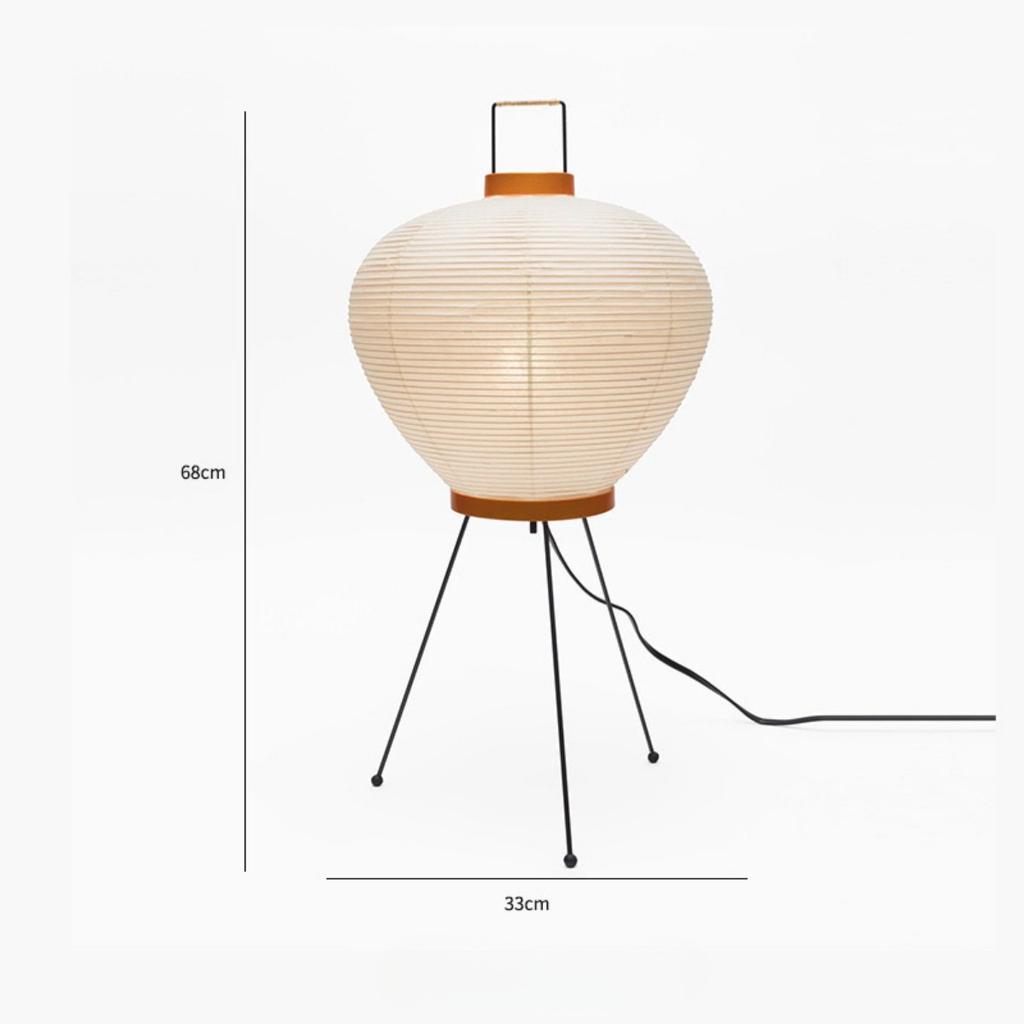 JOYBLISS Japanisches Design Papier Tischlampe Stativ Reispapier Tischlampe Japanischer Stil Laternenlampe LED Schreibtischlampe für Schlafzimmer