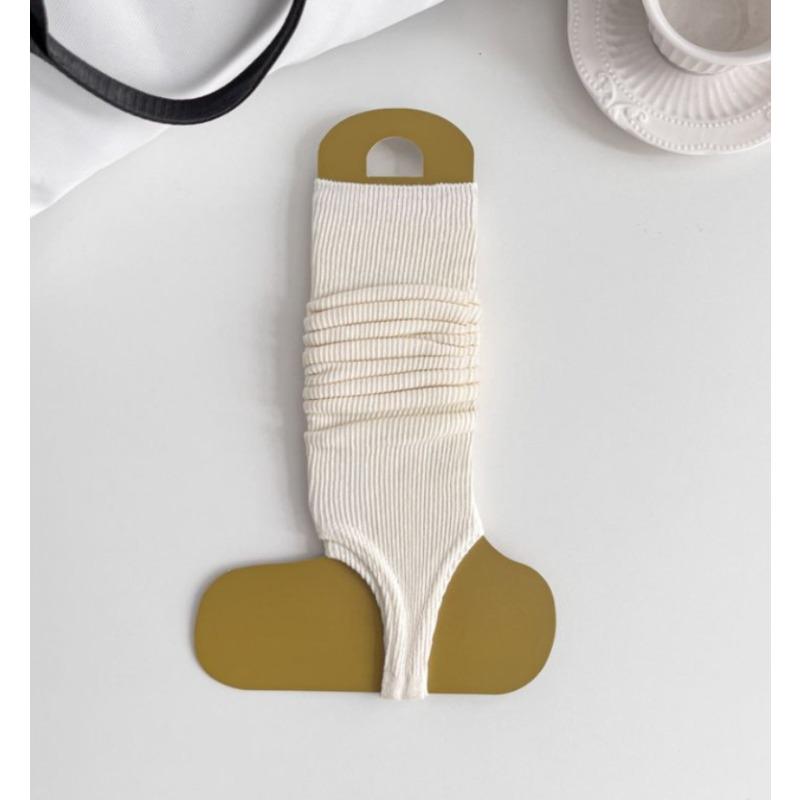 Spring and Summer Ballet-style Foot-warming Stockings In Solid Vertical Stripe Design - Chunky Leg Stockings for Women