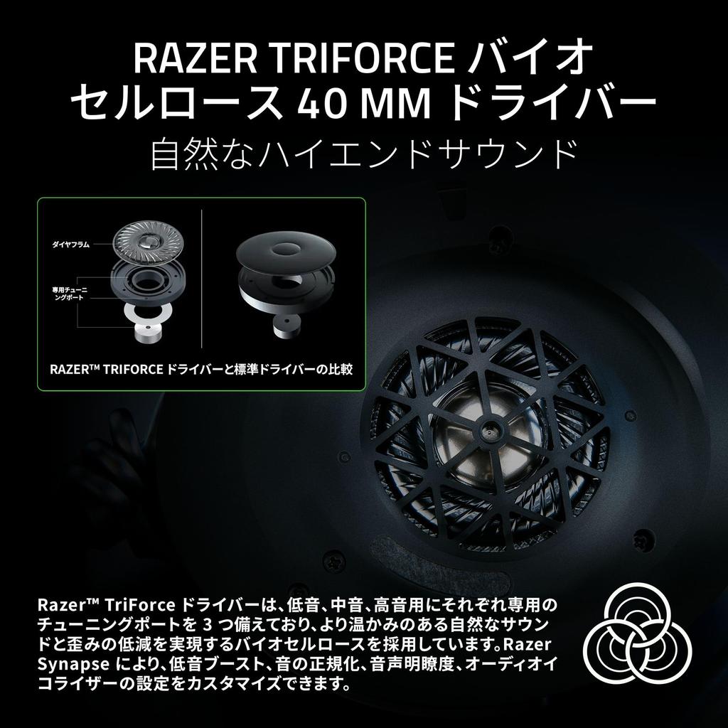 Razer Kraken V4 Pro Wireless Gaming Headset with OLED Control HyperSpeed Wireless USB Sensa HD TriForce Biocellulose 40mm Retractable HyperClear THX