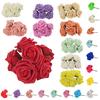 0Pcs Wedding Flowers Foam Roses Artificial Bride Delicate Colorfast Candy