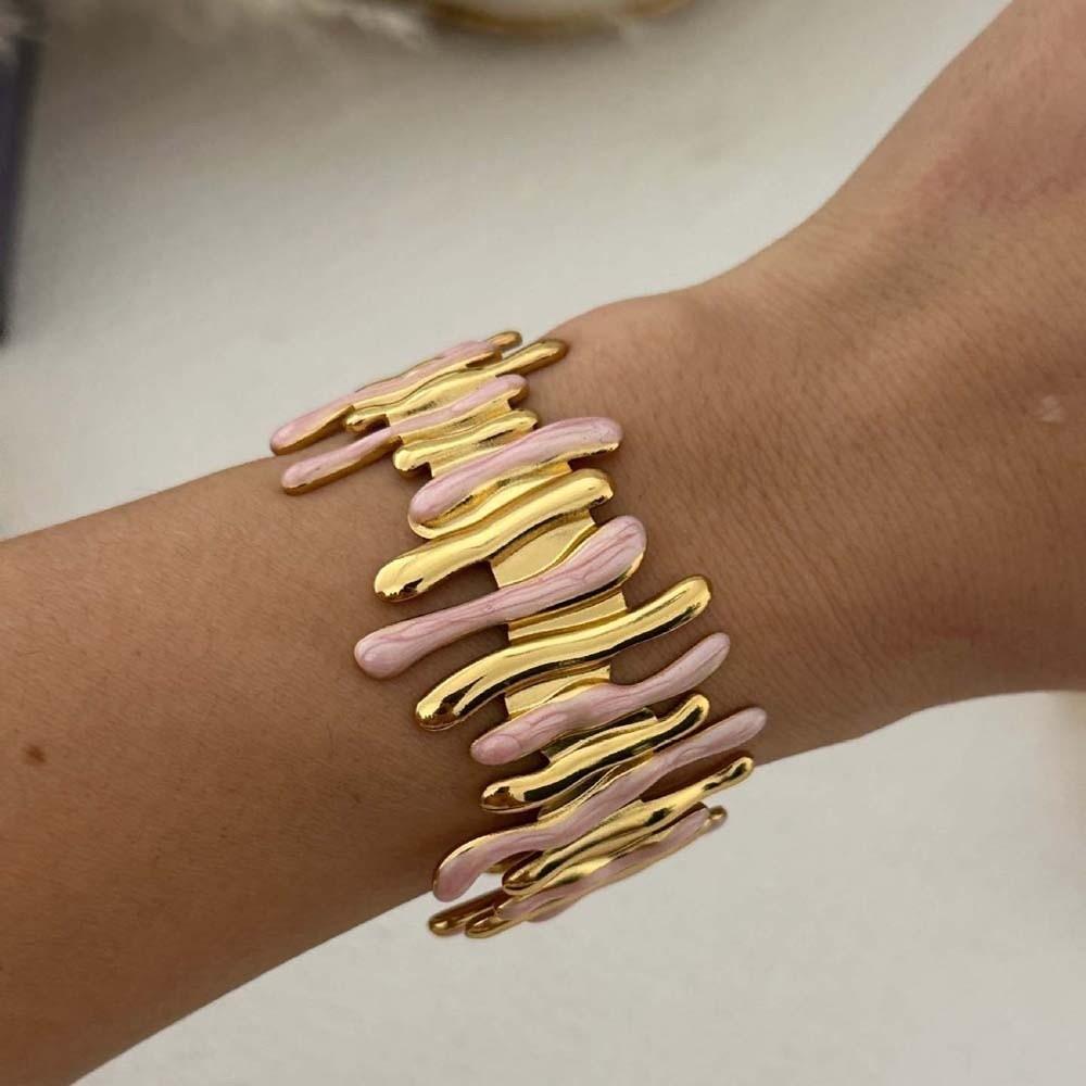 

Hypoallergenic Starfish Ocean Bracelet Mirror-like Polishing C-Shaped Open Cuff Beach Holiday Style 4