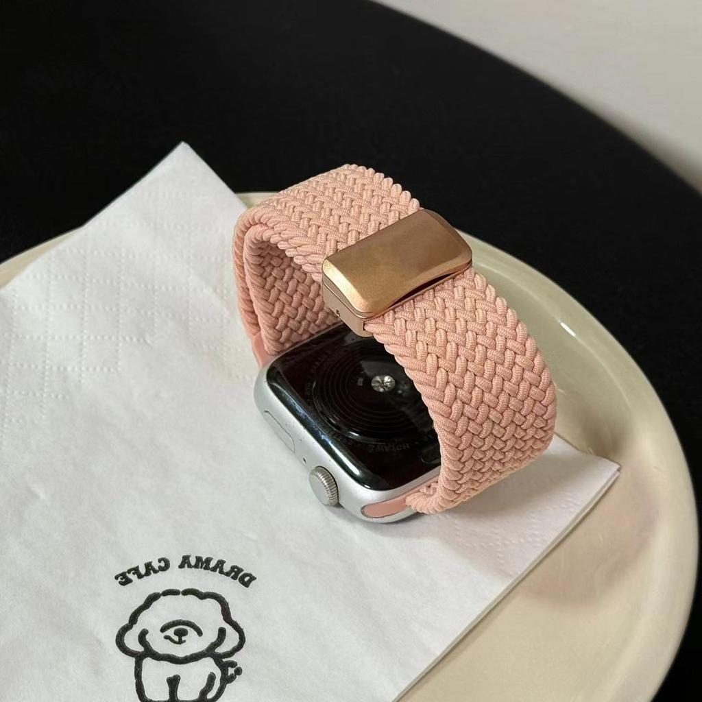 Bracelet Magnétique Tressé en Nylon Pour Apple Watch S10 Génération Applewatch789Iwatchse