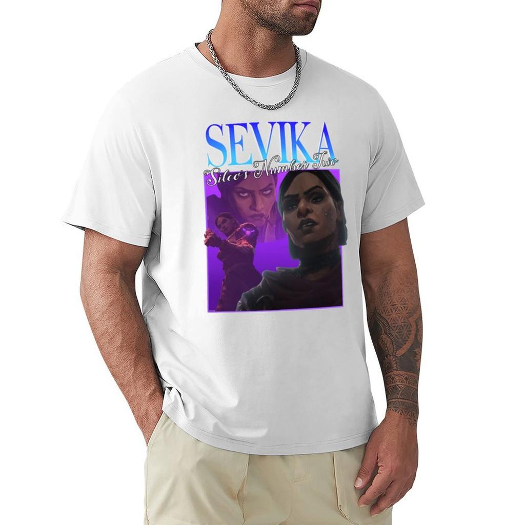 90s Sevika TShirt Anime Stuff Vintage T Shirts Mens Workout Shirts