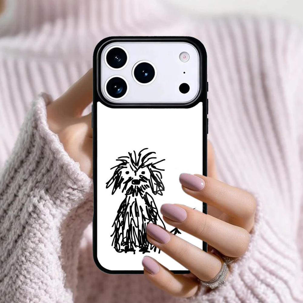 Cartoon Poodles Pattern Soft Phone Case For Apple iPhone 17 Air 16E 15 14 Plus 13 12 11 Pro Max Mini Funda Cover