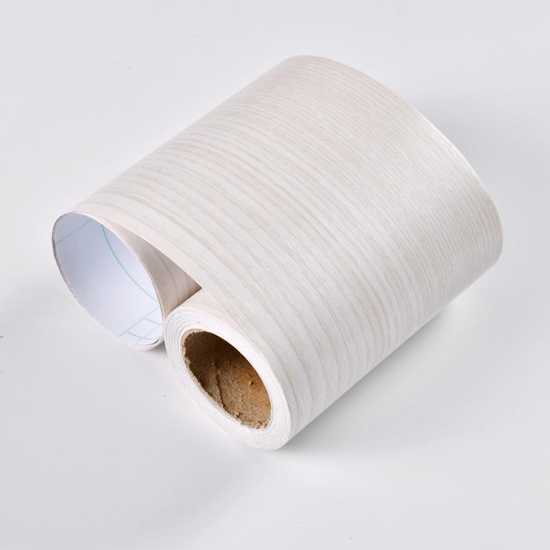 Self-Adhesive Wood Grain Baseboard & Door Frame Sticker - Waterproof Furniture & Window Sill Renovation Skirting.