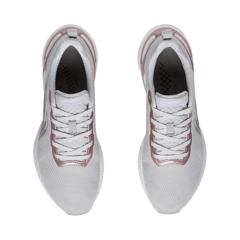 New LiNing Cushioning And Breathable Low Top Casual Running Shoes Women's Antarctic Gray ARHT008-7
