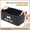 Wooden Handle Felt Storage Basket for Toys, Clothes, and Snacks