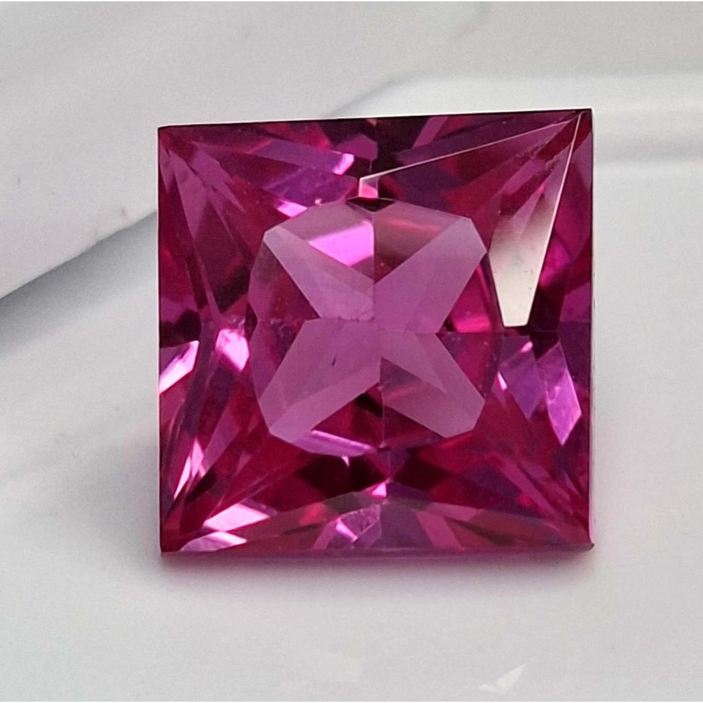 7-9 Ct Natural Pink Sapphire Shape Princess Cut Beautiful Certified Gemstone