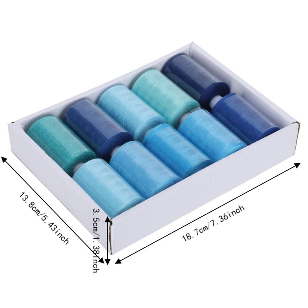 10Pcs Assorted Colors Sewing Thread Set 1000 Yards All Purpose Threads  For Quilting