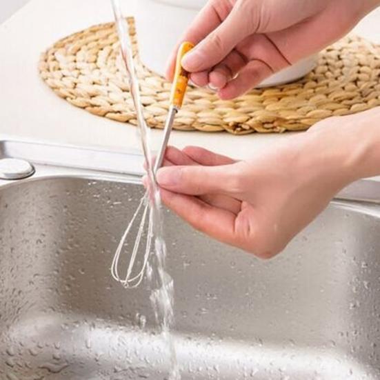 מקציפות תיל מנקות בקלות נירוסטה ידנית מיני מיקסר ביצים למטבח