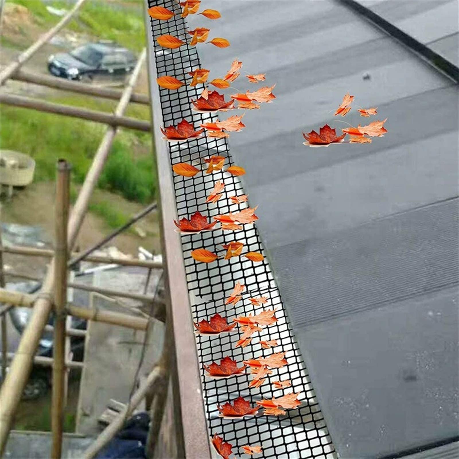 

Gutter Drainage Cover Net – Mesh Leaf Guard to Prevent Debris Clogging Downspouts & Drainage S