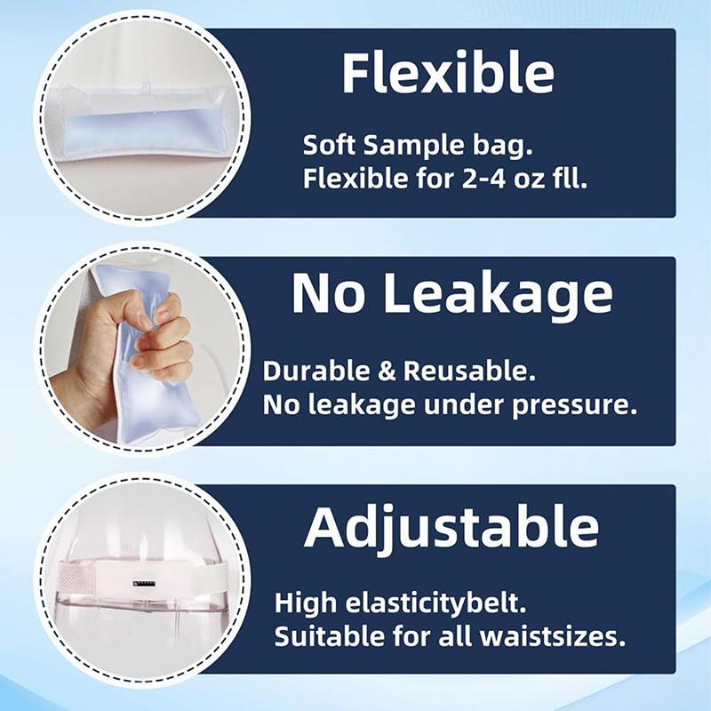 1 Set Urine Test Complete Kit With Adjustable Belt And Temperature Test Strips Silicone Funnel Urine Test Kit For Hospital Home