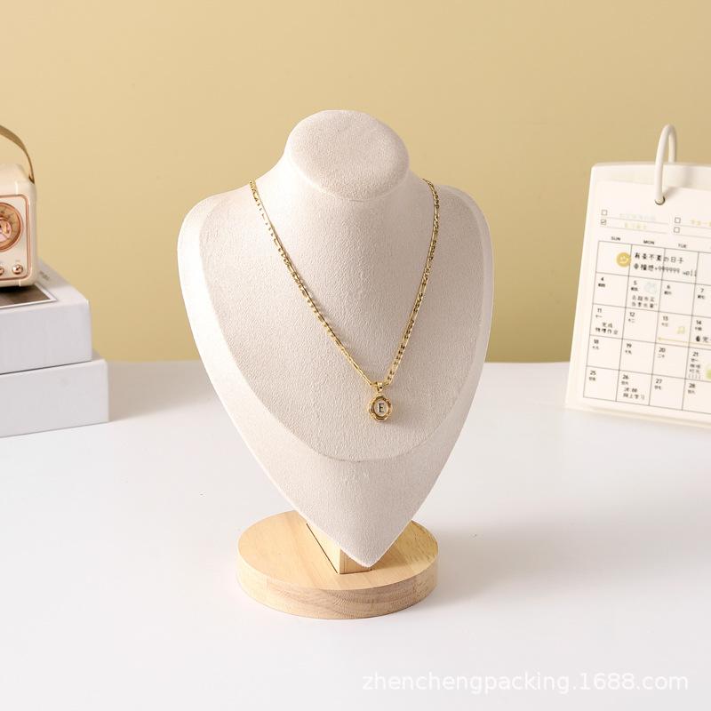 Stojan na portrétní náhrdelník z masivního dřeva přívěsek na náhrdelník přívěsek forma na krk stojan na vystavení šperky