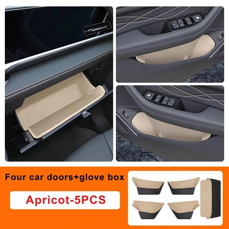 For Geely Monjaro Xingyue L -2025 Car Door Slot Organizer Box Leather Glove Box Storage Groove Pad Interior Accessories