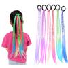 New Girls Colorful Wigs Ponytail Kids Hair Accessories Head Band Hair Ornament Headbands Rubber Bands Beauty Hair Bands Headwear