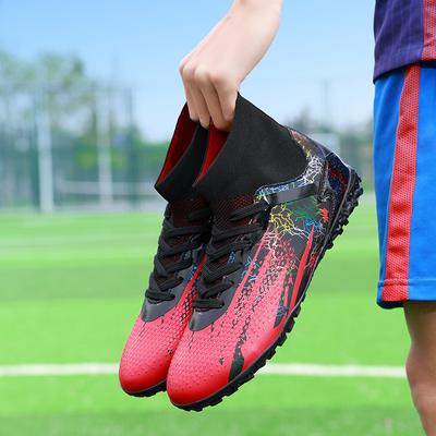 Herren High Top Fußballschuhe Gummi Weiche Sohle Kurze Stollen Jugend Kinder Fußballschuhe