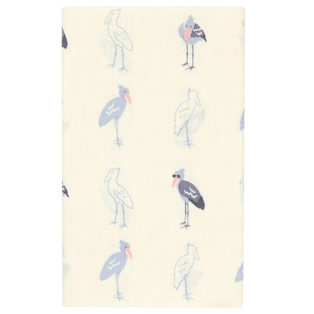 Hamamonyo Tenugui hand Happy Shoebill (Japanese towel) - (Off-white)