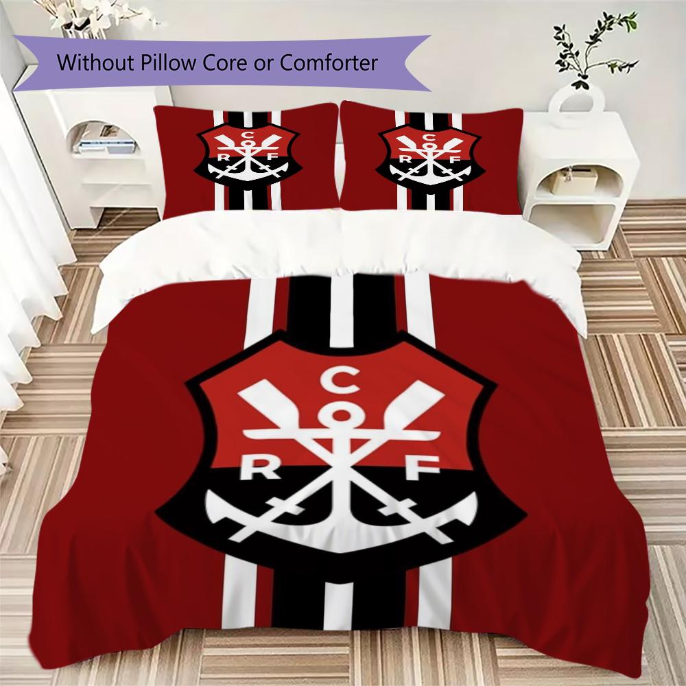 CR Flamengo Pattern Bedding Uilt Set Uilt Cover Pillowcase Home Decoration Birthday Gift (1 * Duvet Cover + 2 * Pillowcase Without Core)