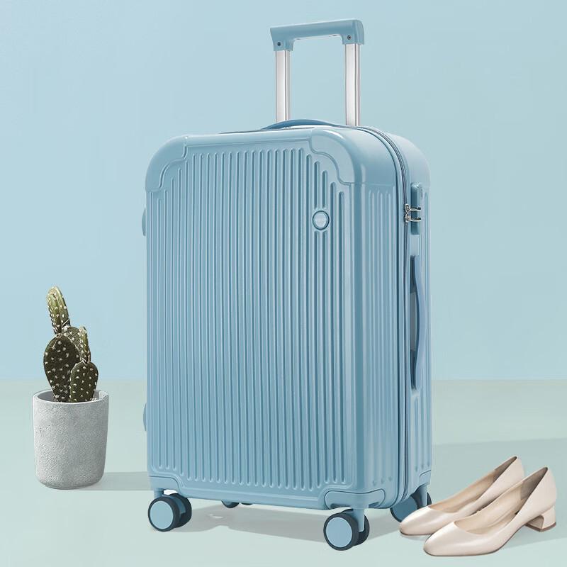 JOURHEY SHI Striped ABS Hardshell Suitcase