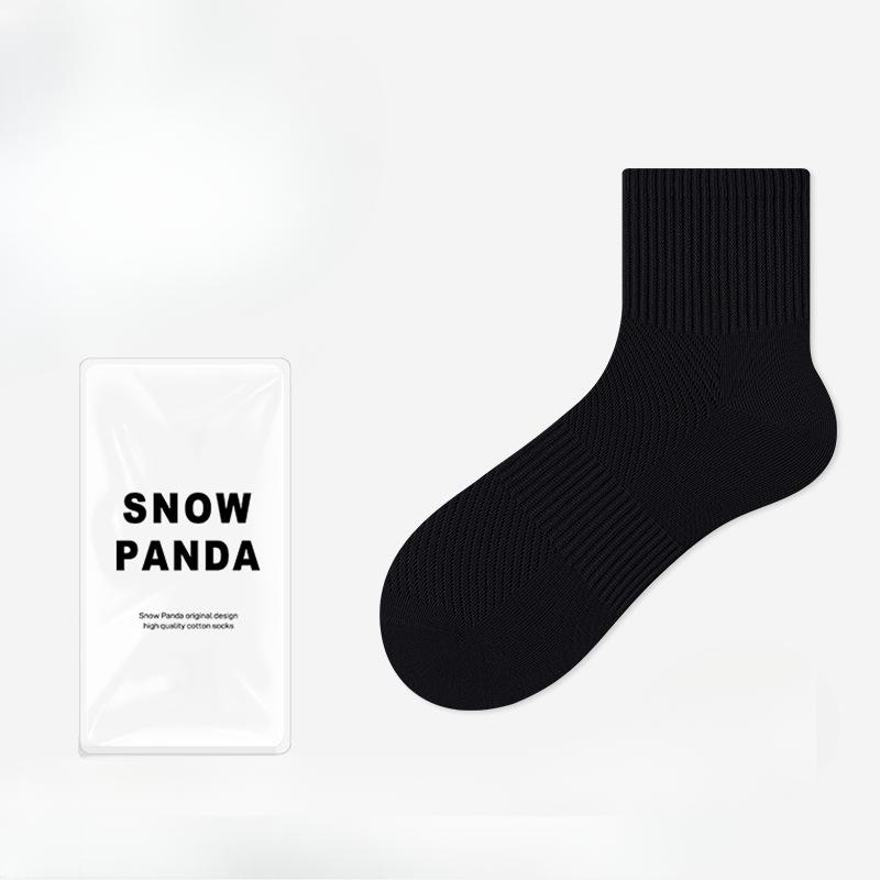 

Мужские носки весна-лето новые впитывающие пот дезодоранты из чистого хлопка сетчатые дышащие антибактериальные в трубке 1 pair чёрный