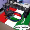 Custom Name Italian Football Crest Rug for Living Room, Game Rooms, Office, Bedroom, Floor Mat Playful Design, fan gifts Christmas decor