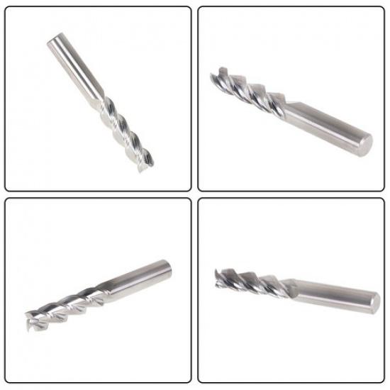 1/2" 3 Flute Long Length 2" LOC Carbide End Mill 4" Overall Length 1/2" Diameter