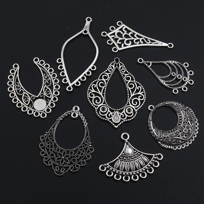 10 Stück Antik Silber Plated Boho Vintage Böhmisch Verbinder Anhänger DIY Halskette Armband Schmuckherstellung Zubehör