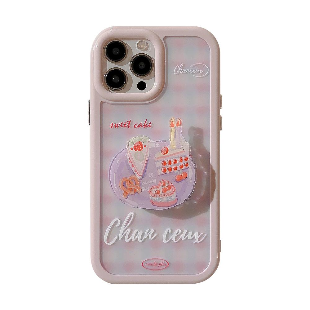 Dessert Cake Stand 14ProMax Mobile Case Apple 13 Applicable To IPhone 15 Gentle Niche 16 Hard