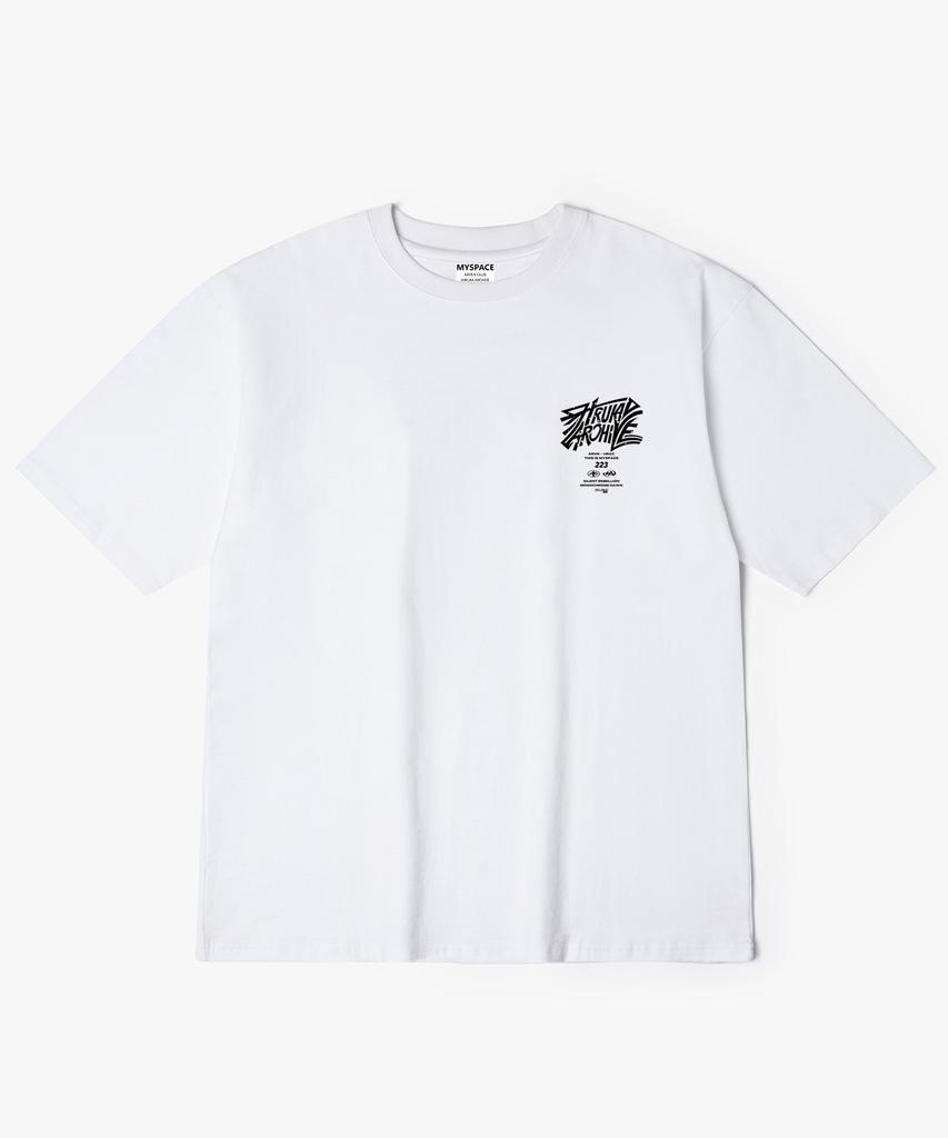 Hilukaakaibeu Kinetic Multi-Painting Logo Back Print Short Sleeve T-Shirt