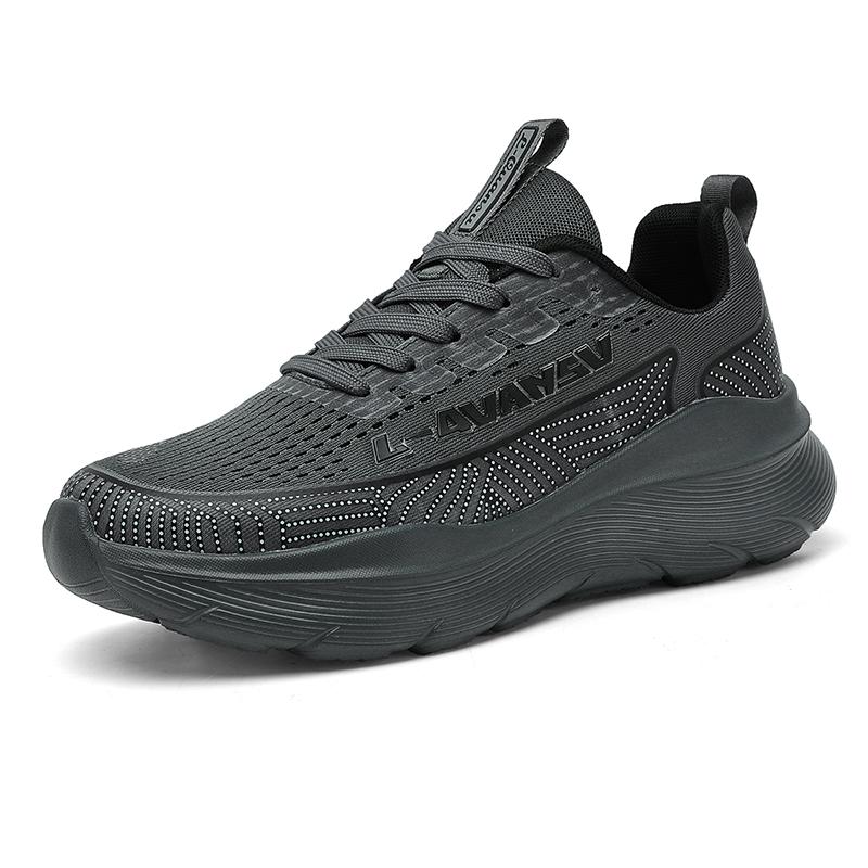 Men Running Shoes Breathable Outdoor Sport Sneakers Air Mesh Gym Elastic Knitting Vamp Tennis Shoes Zapatillas De Deporte