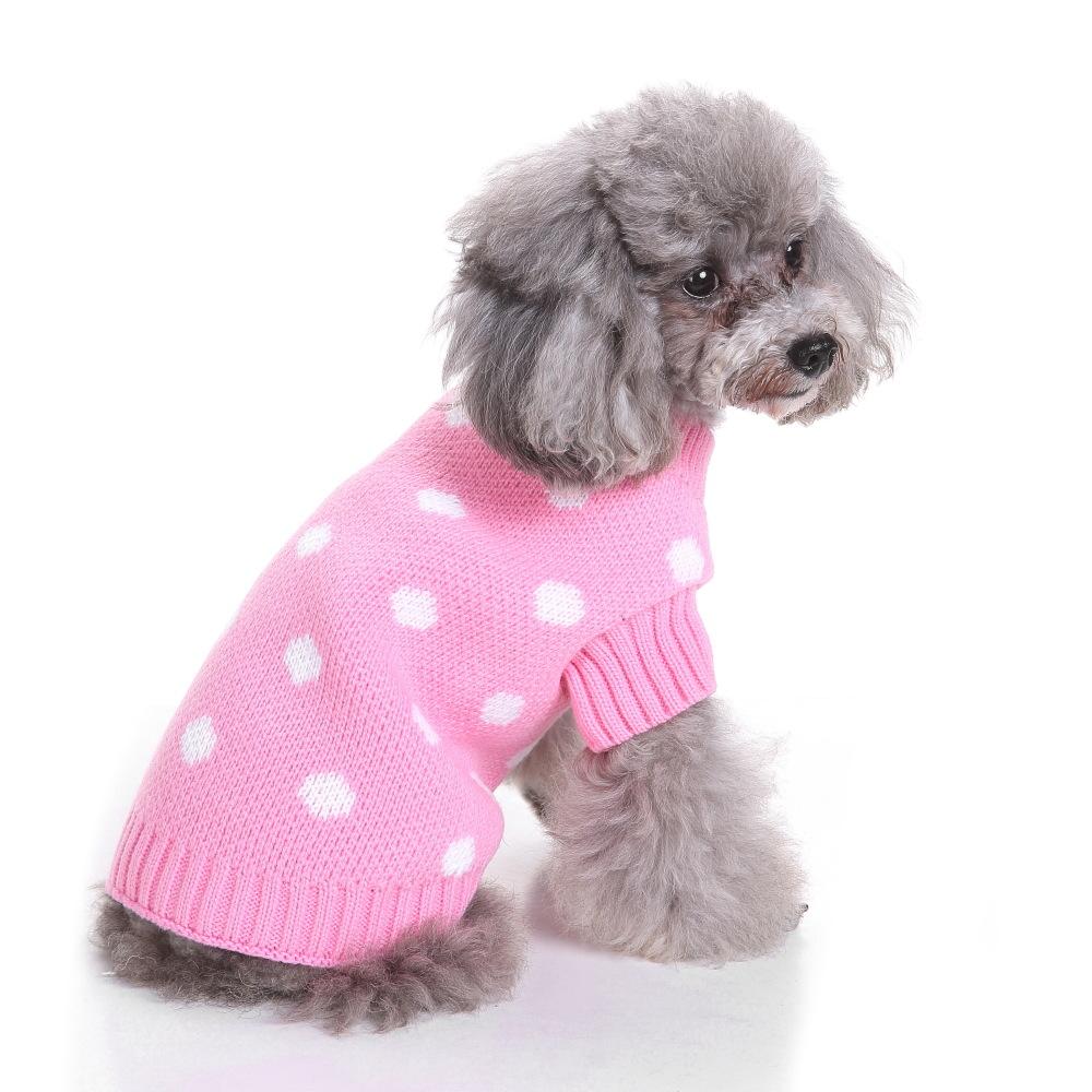 Dog Sweater Pet Clothing Knitted High Collar Christmas Sweater Autumn and Winter Clothing Small and Medium Dog Warm Sweater