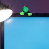 Luminous Skull Display Ornament Computer Monitor Figurine, 3D Printed Decor, with Hooded Grim E-sports Desk Decor Reaper Design, Halloween Horror